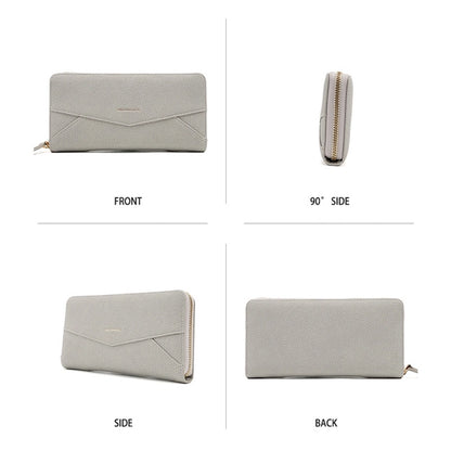 Trendy  Long Women's Wallet Zipper Large Capacity Multi-card Coin Purse High-end Fashion PU Clutch Bag