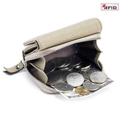 Women's Solid Color Leather Flip Cover Wallets