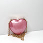 Silver Heart Black Heart Transparent Heart Arylic Solid Color Heart-shaped Evening Bags