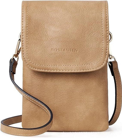 Women's Pu Leather Square Vintage Style Classic Style Square Flip Cover passport holder Crossbody Bag Coin Purse