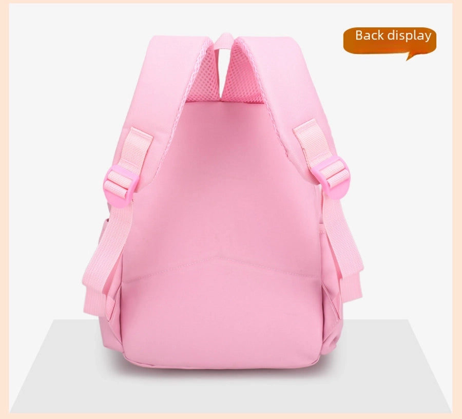 Pupils' Bag with Coin Purse Children's Printed Schoolbag Cute Cartoon Children's Ridge Protection Schoolbag