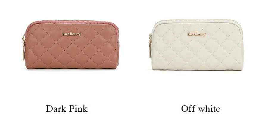 new women's long handbag Baellerry rhombus double zipper mobile phone wallet coin purse
