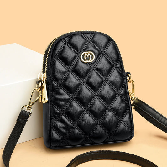 New Mobile Phone Bag Large Capacity Embroidery Women's Bag Shoulder Crossbody Bag Mini Coin Purse Fashionable Shoulder Crossbody Bag