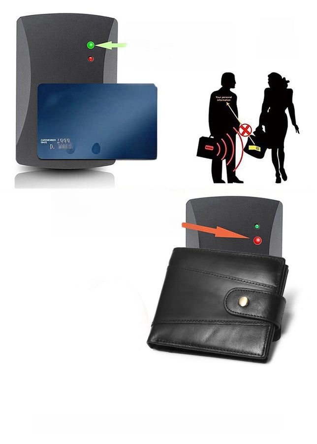 hot-selling leather short men's wallet large capacity cowhide card holder vintage RFID Multi-card coin purse