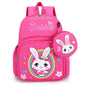 Pupils' Bag with Coin Purse Children's Printed Schoolbag Cute Cartoon Children's Ridge Protection Schoolbag
