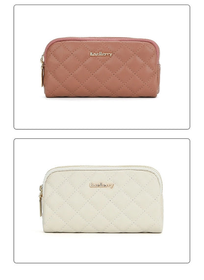 new women's long handbag Baellerry rhombus double zipper mobile phone wallet coin purse