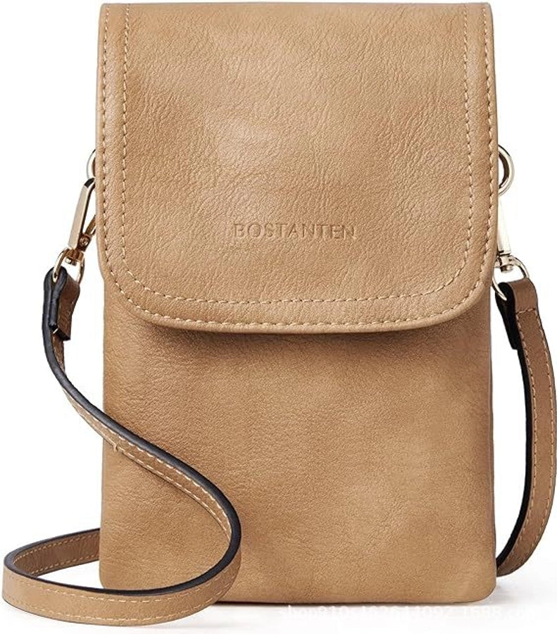 Women's Pu Leather Square Vintage Style Classic Style Square Flip Cover passport holder Crossbody Bag Coin Purse