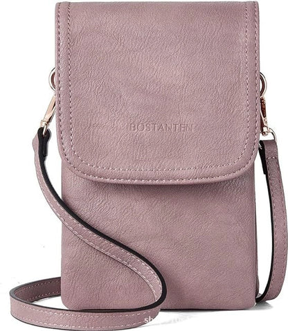 Women's Pu Leather Square Vintage Style Classic Style Square Flip Cover passport holder Crossbody Bag Coin Purse
