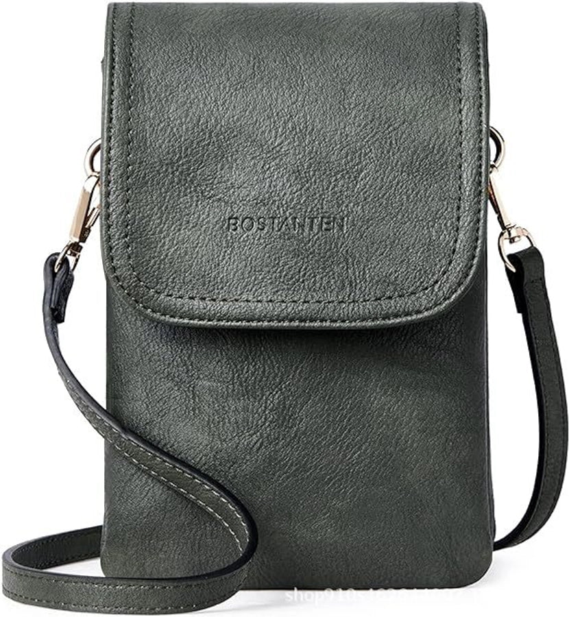 Women's Pu Leather Square Vintage Style Classic Style Square Flip Cover passport holder Crossbody Bag Coin Purse