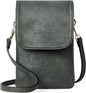 Women's Pu Leather Square Vintage Style Classic Style Square Flip Cover passport holder Crossbody Bag Coin Purse