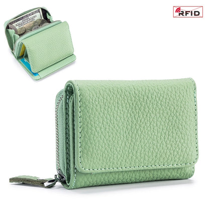 Women's Solid Color Leather Flip Cover Wallets