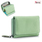 Women's Solid Color Leather Flip Cover Wallets