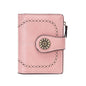 ladies short wallet RFID anti-theft brush wallet   oil wax leather multi-function coin purse