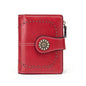 ladies short wallet RFID anti-theft brush wallet   oil wax leather multi-function coin purse