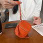 coin Purse head layer cowhide coin bag coin bag hand carrying leather key bag headset lipstick air cushion bag