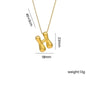 Jewelry Hip-Hop Simple Style Letter Titanium Steel 18K Gold Plated Plating Pendant Necklace