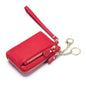 Unisex Solid Color Leather Side Zipper Coin Purses