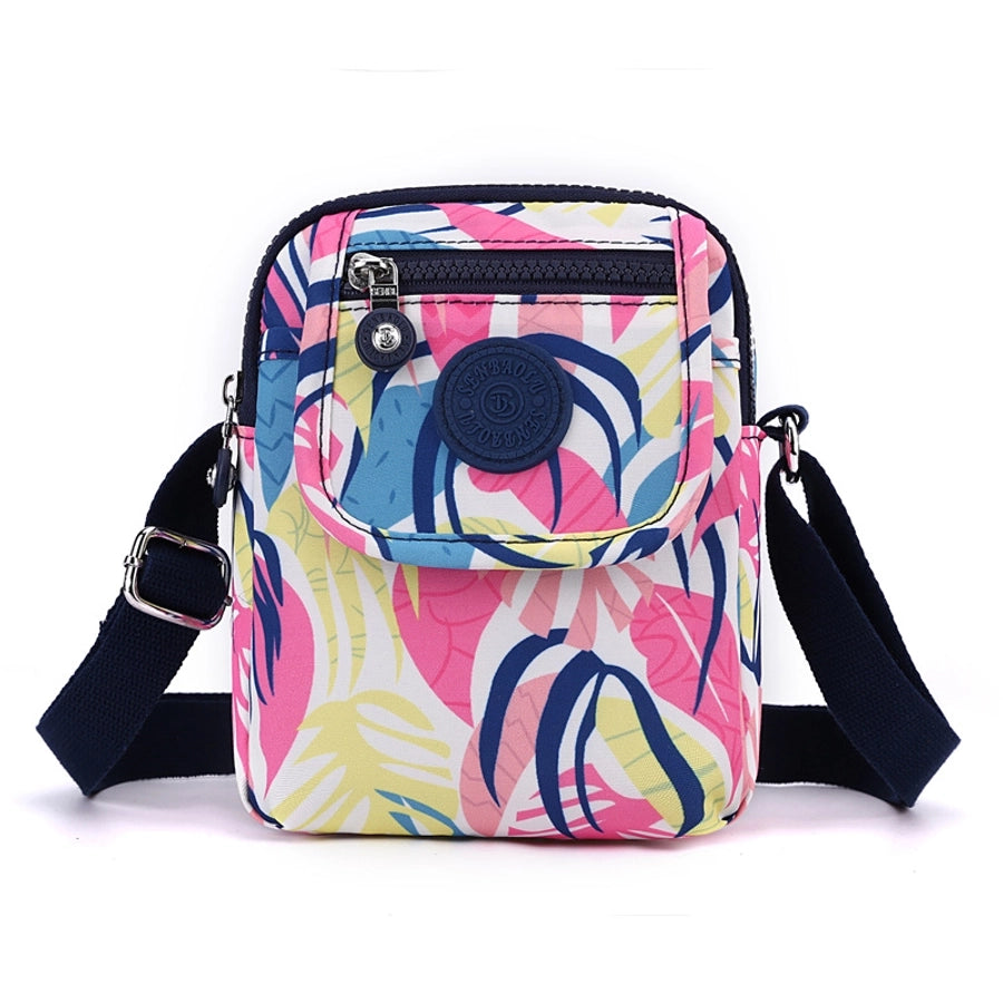 Korean Style Nylon Shoulder Bag Women's Mini Mobile Coin Purse Casual Fashionable Mother Bag Lightweight Oxford Small Satchel