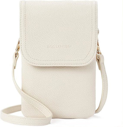 Women's Pu Leather Square Vintage Style Classic Style Square Flip Cover passport holder Crossbody Bag Coin Purse
