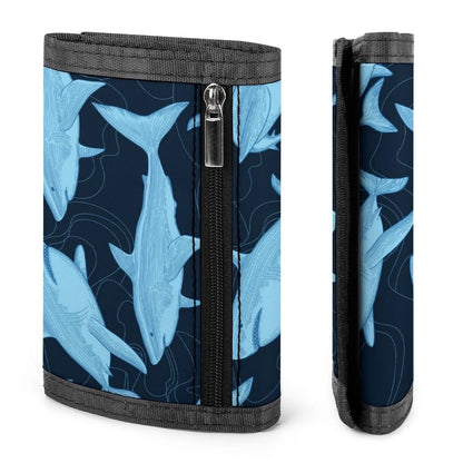 Shark children's coin purse  hot sale storage coin bag Japanese style long student card holder  parent-child style