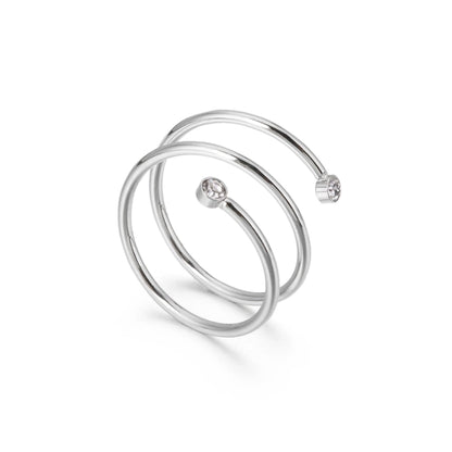 Jewelry Simple Style Geometric 304 Stainless Steel Zircon 18K Gold Plated Stainless Steel Rings