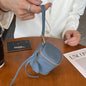 coin Purse head layer cowhide coin bag coin bag hand carrying leather key bag headset lipstick air cushion bag