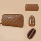 new women's long handbag Baellerry rhombus double zipper mobile phone wallet coin purse