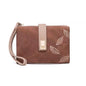 women's leaves pu leather zipper wallets