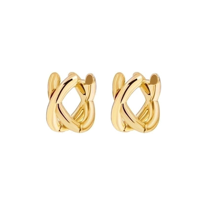 1 Pair Simple Style Classic Style Color Block Plating Copper Gold Plated Ear Studs