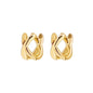 1 Pair Simple Style Classic Style Color Block Plating Copper Gold Plated Ear Studs