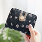 women's flower pu leather buckle wallets